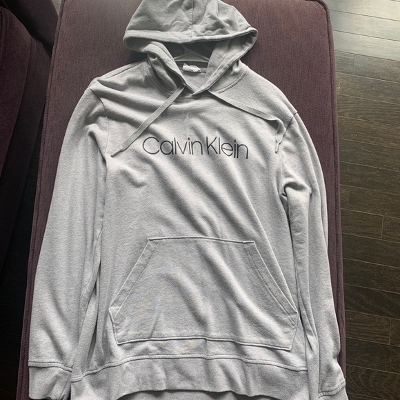 gray calvin klein hoodie